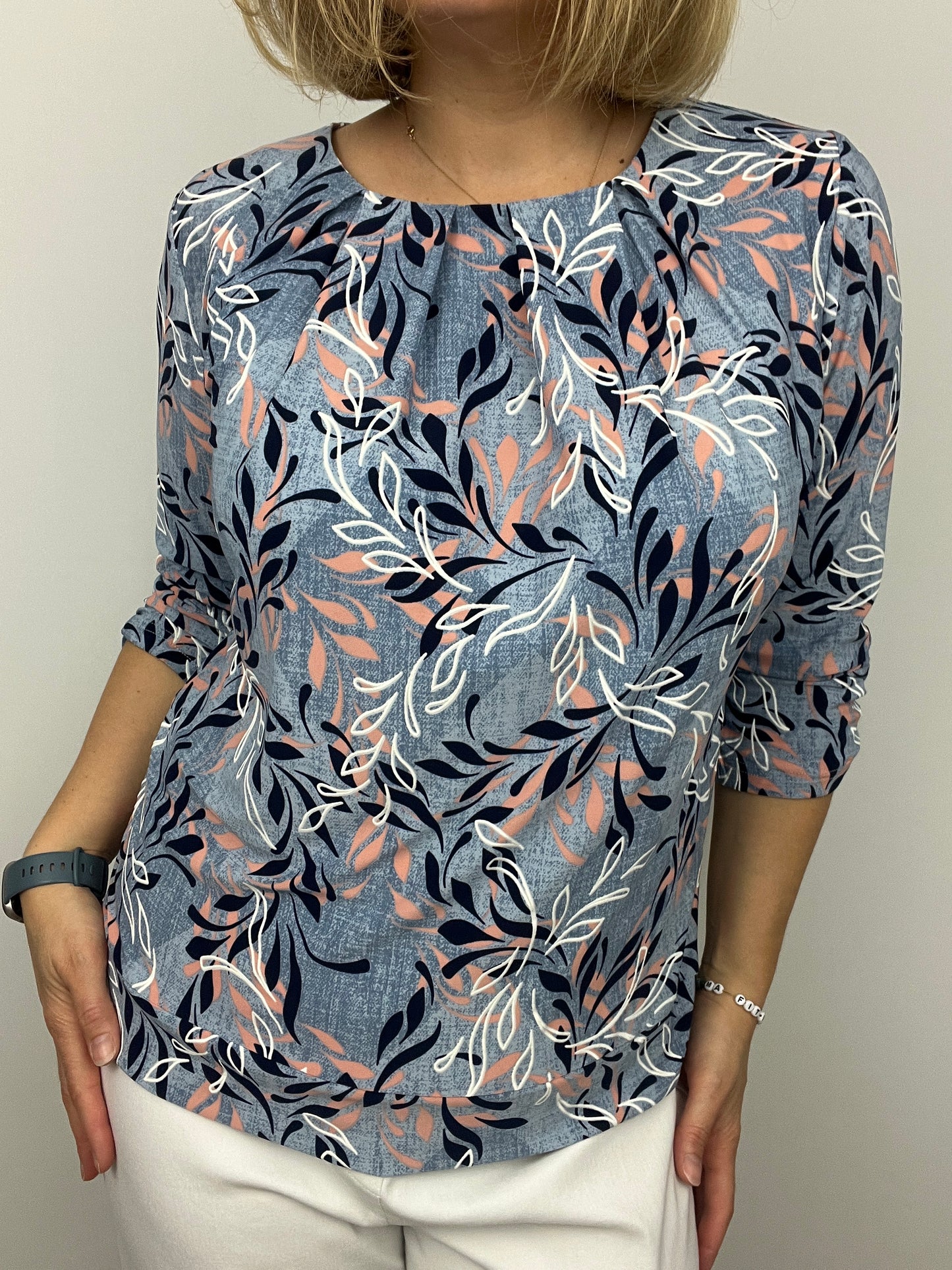 SHARON relaxed fit top with wide band hem