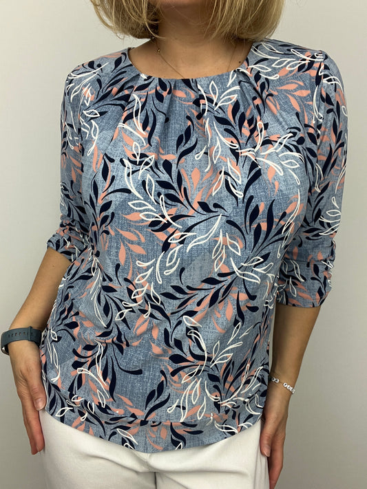 SHARON relaxed fit top with wide band hem