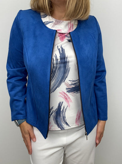 SYDNEY short sleeve top with flat cowl neck