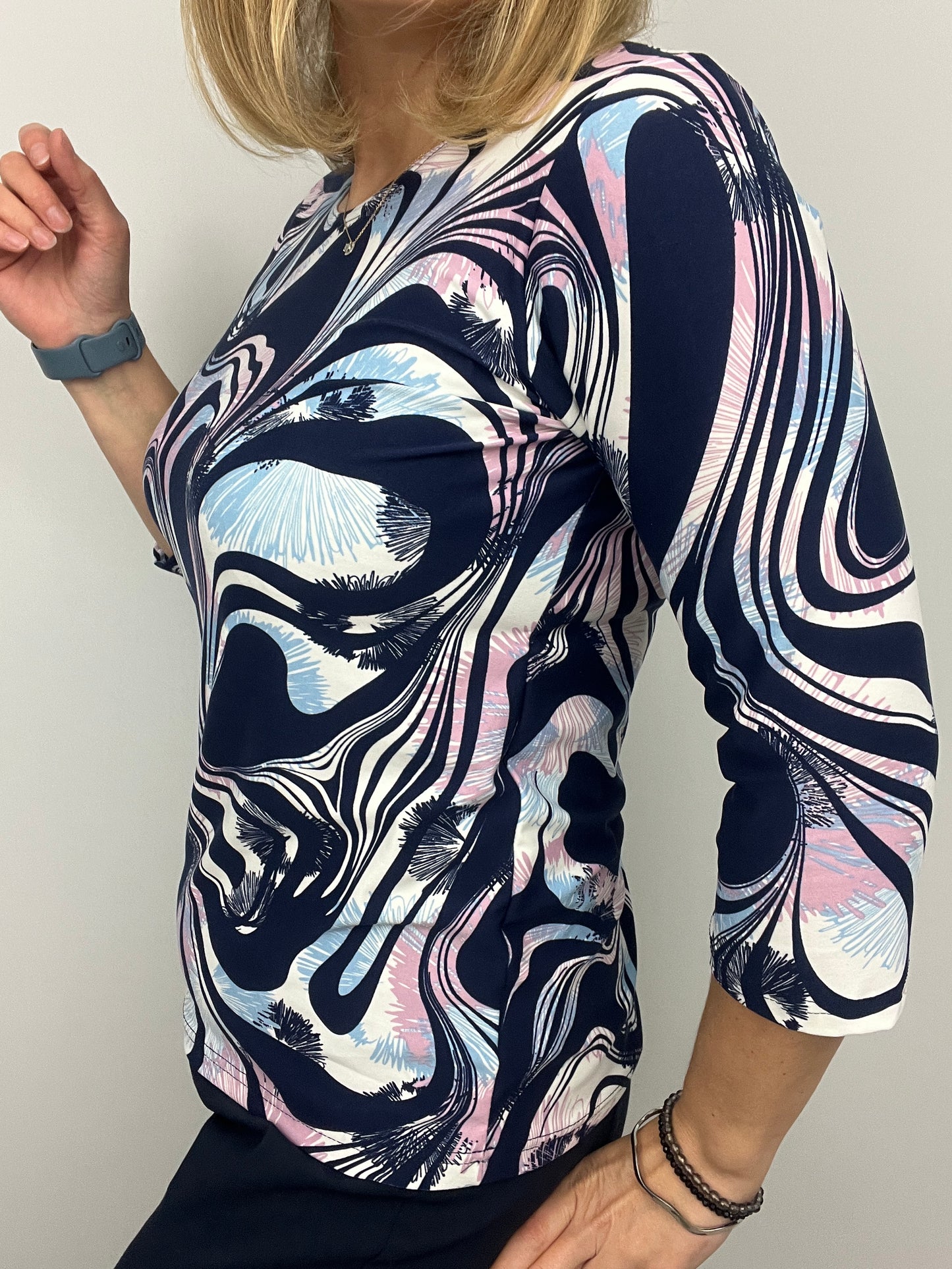 JACKIE peachy feeling style top 3/4 sleeves