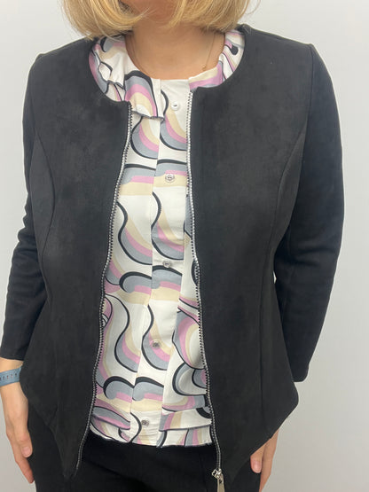 Suedette jacket black