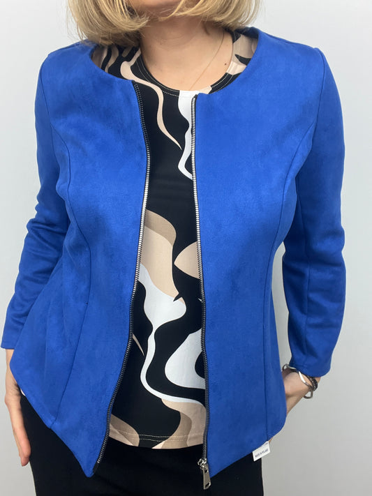 Suedette jacket blue