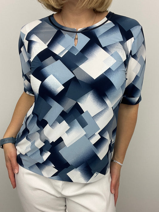 AUDREY short sleeve top with wide band