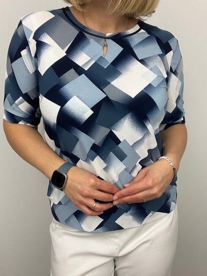 AUDREY short sleeve top with wide band