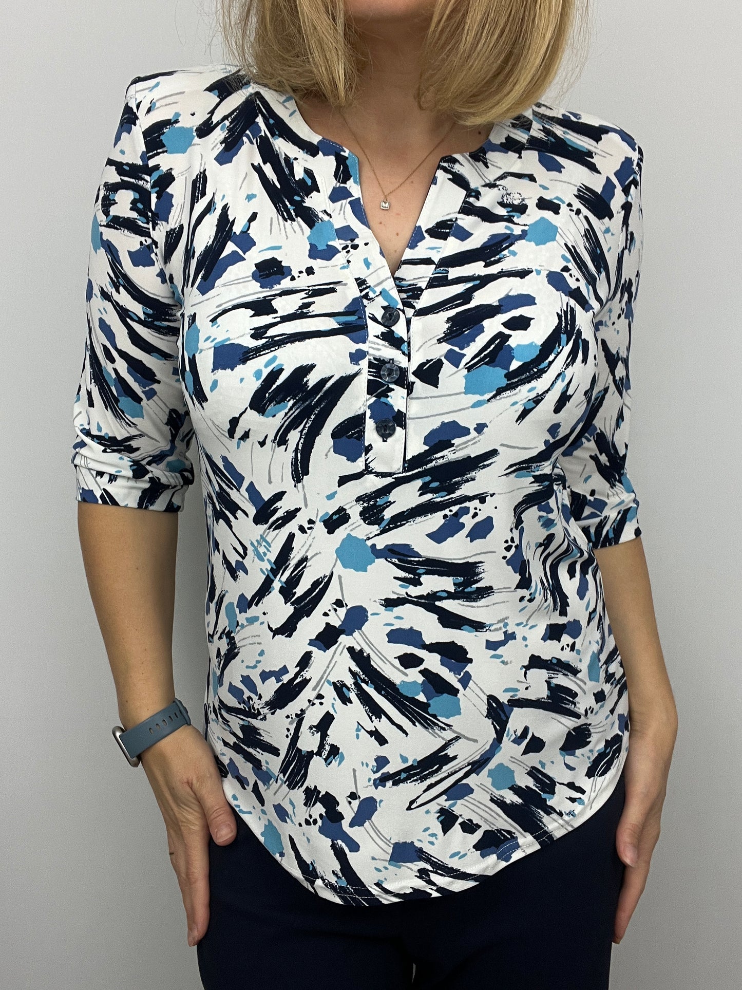 CARMEL top with 3 buttons
