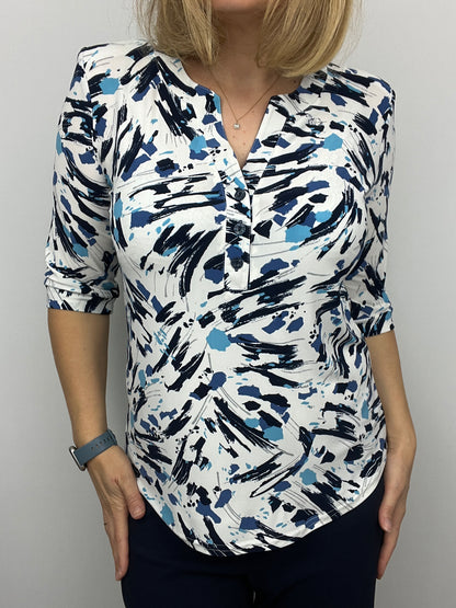 CARMEL top with 3 buttons