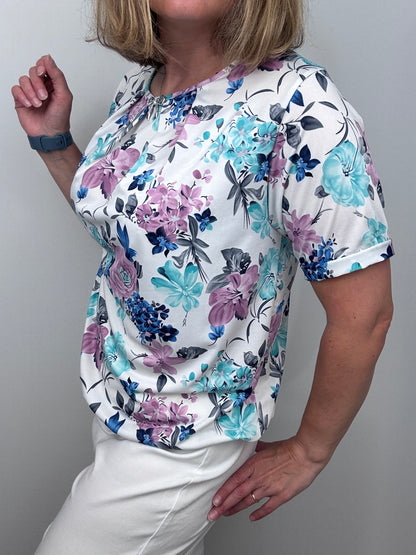 FORTUNE top with gently elasticated hem
