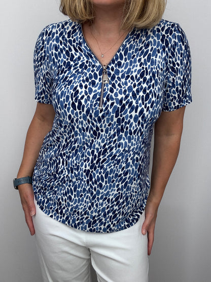 ASTRA short sleeve zip top