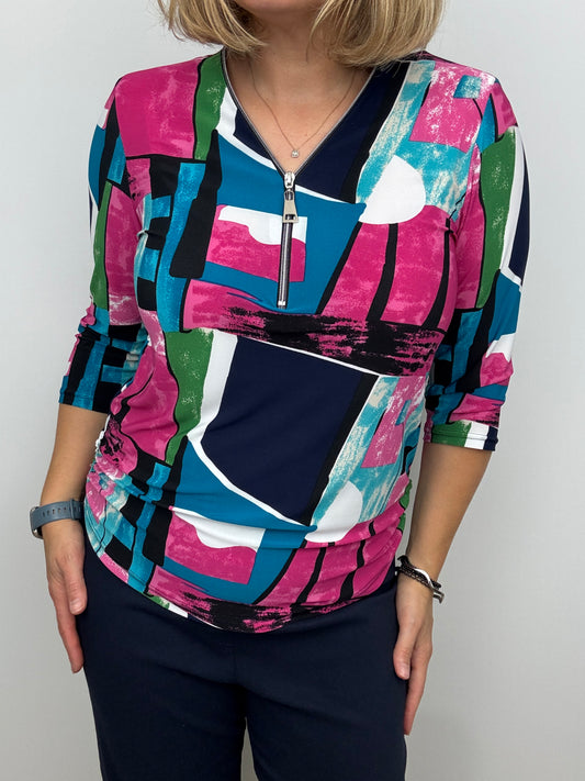 ORLA 3/4 sleeve zip top