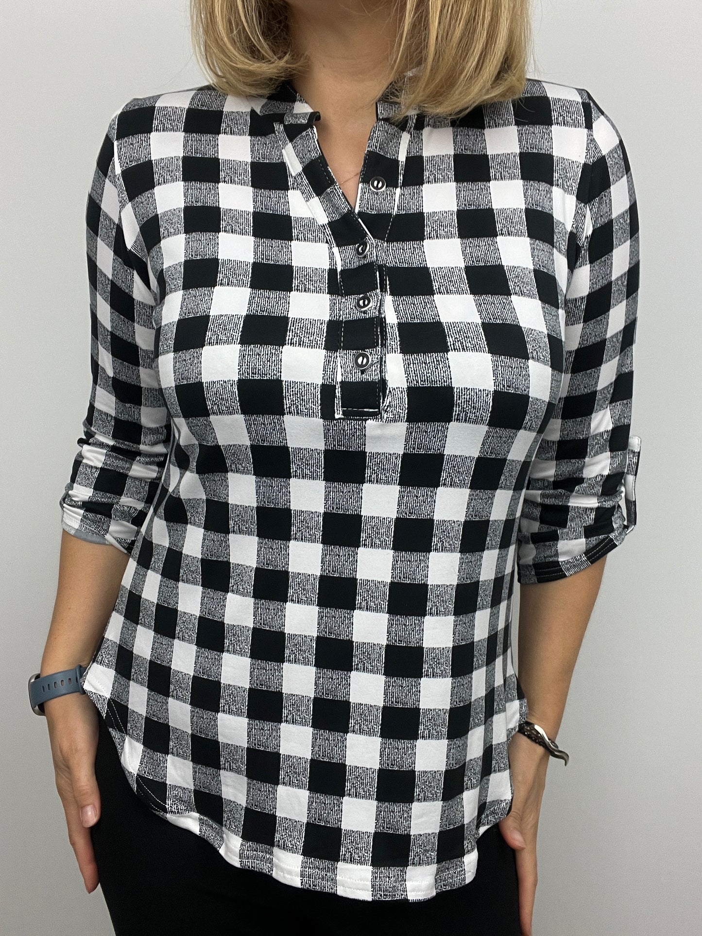 BILLIE stand-up collar top