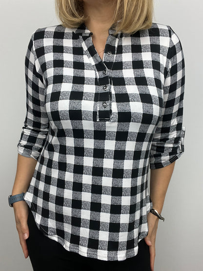 BILLIE stand-up collar top