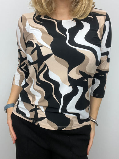 CAMERON peachy feeling style top 3/4 sleeves