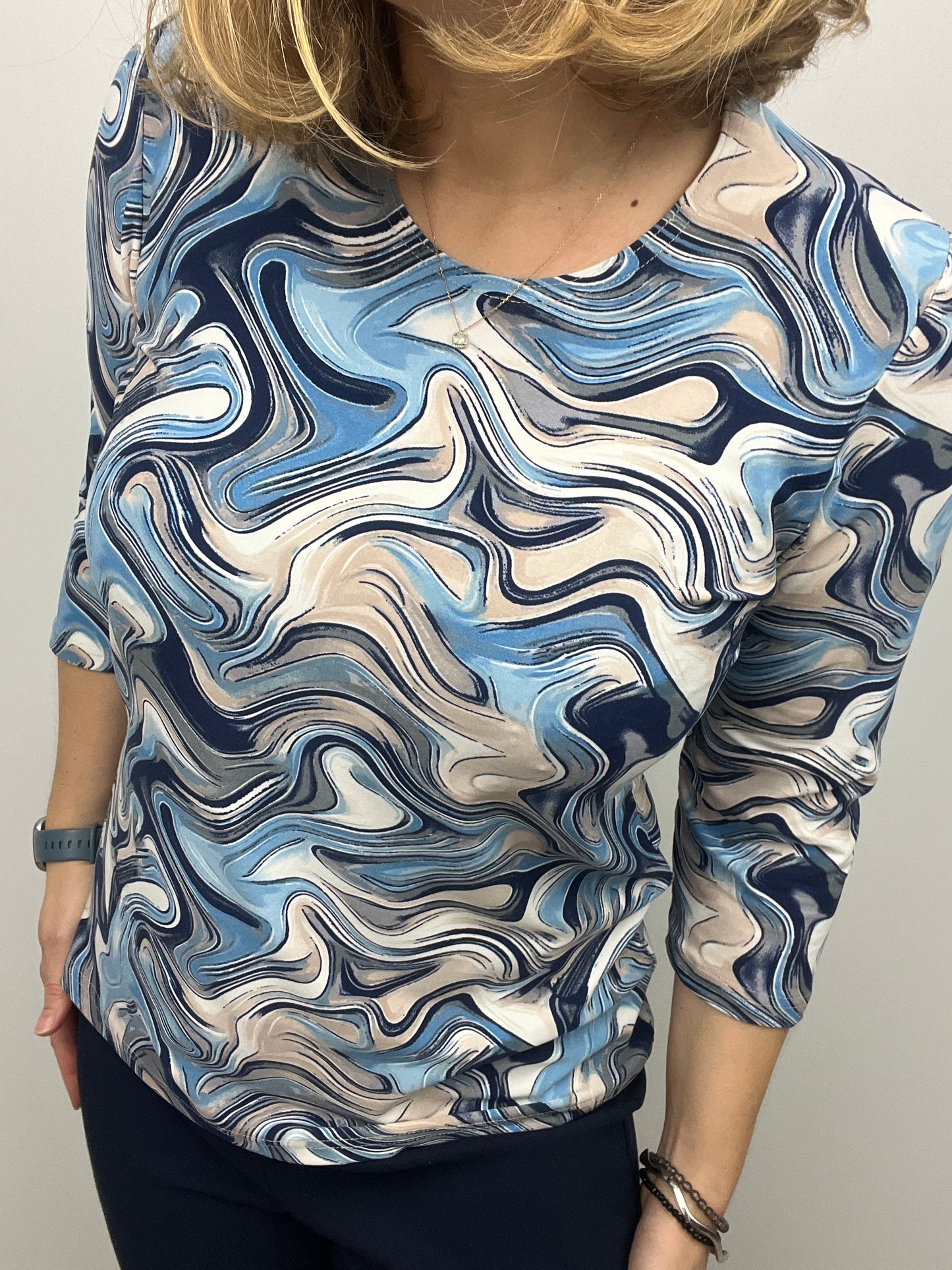 ROBIN peachy feeling style top 3/4 sleeves