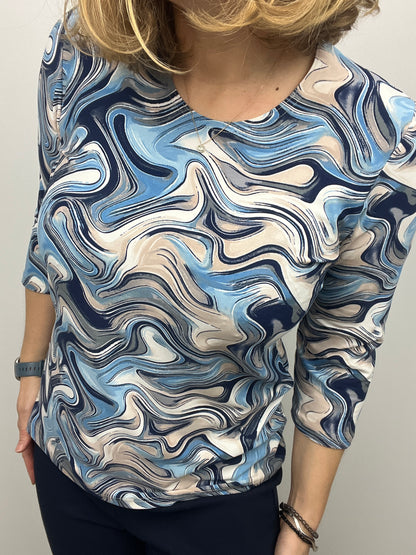 ROBIN peachy feeling style top 3/4 sleeves