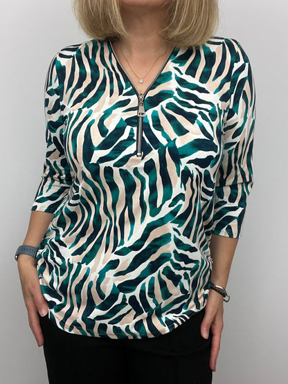 ROISIN zip top 3/4 sleeve
