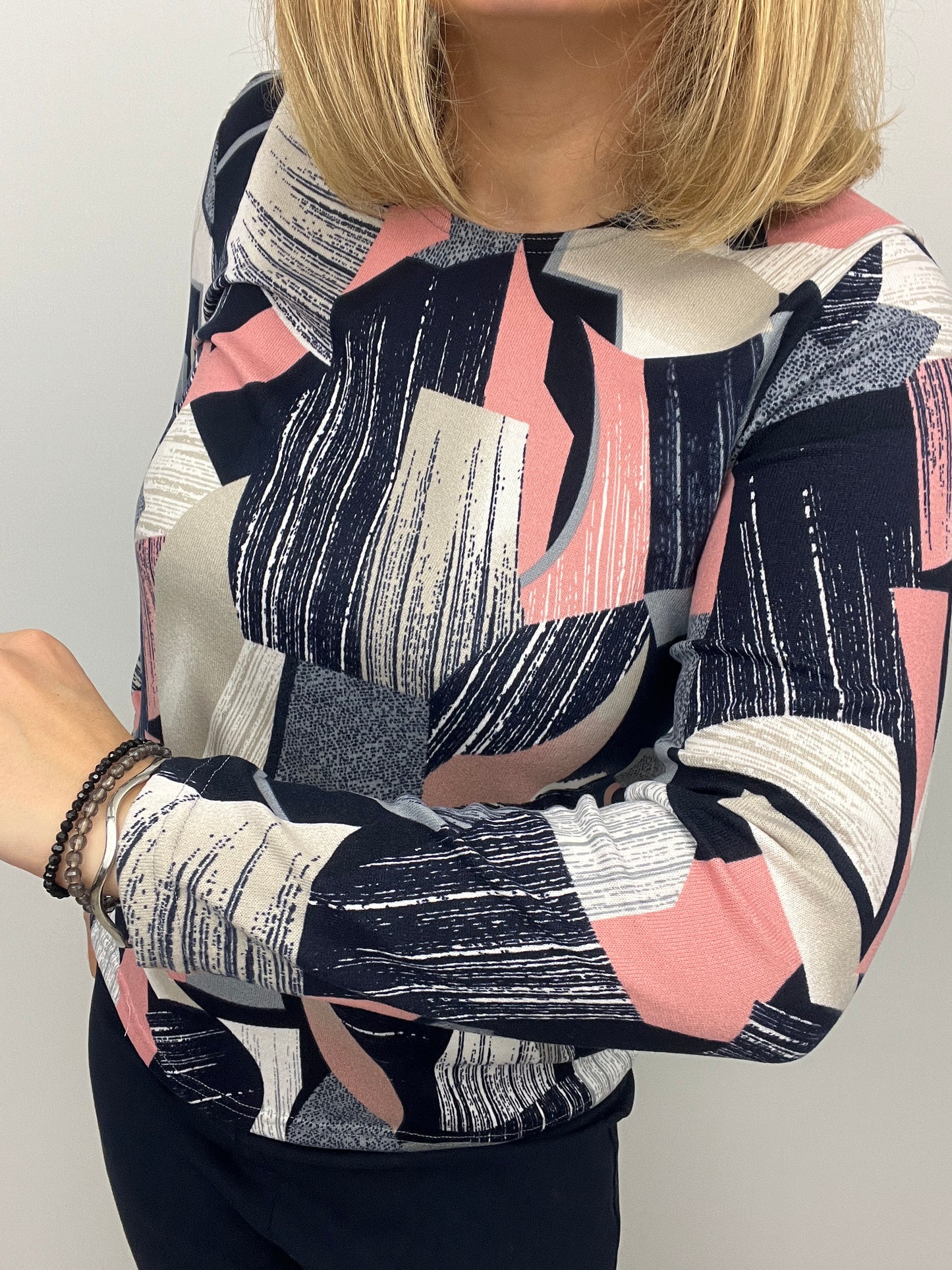 LISA fine knit style top long sleeve