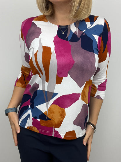HELEN cotton feel style top 3/4 sleeves