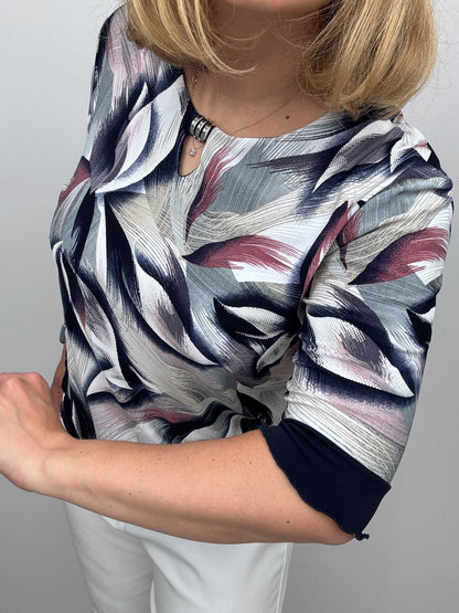 DANIELLE keyhole neckline top