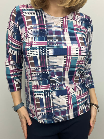 NICOLA peachy feeling style top 3/4 sleeves