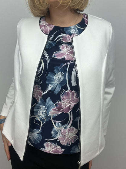 Suedette jacket cream