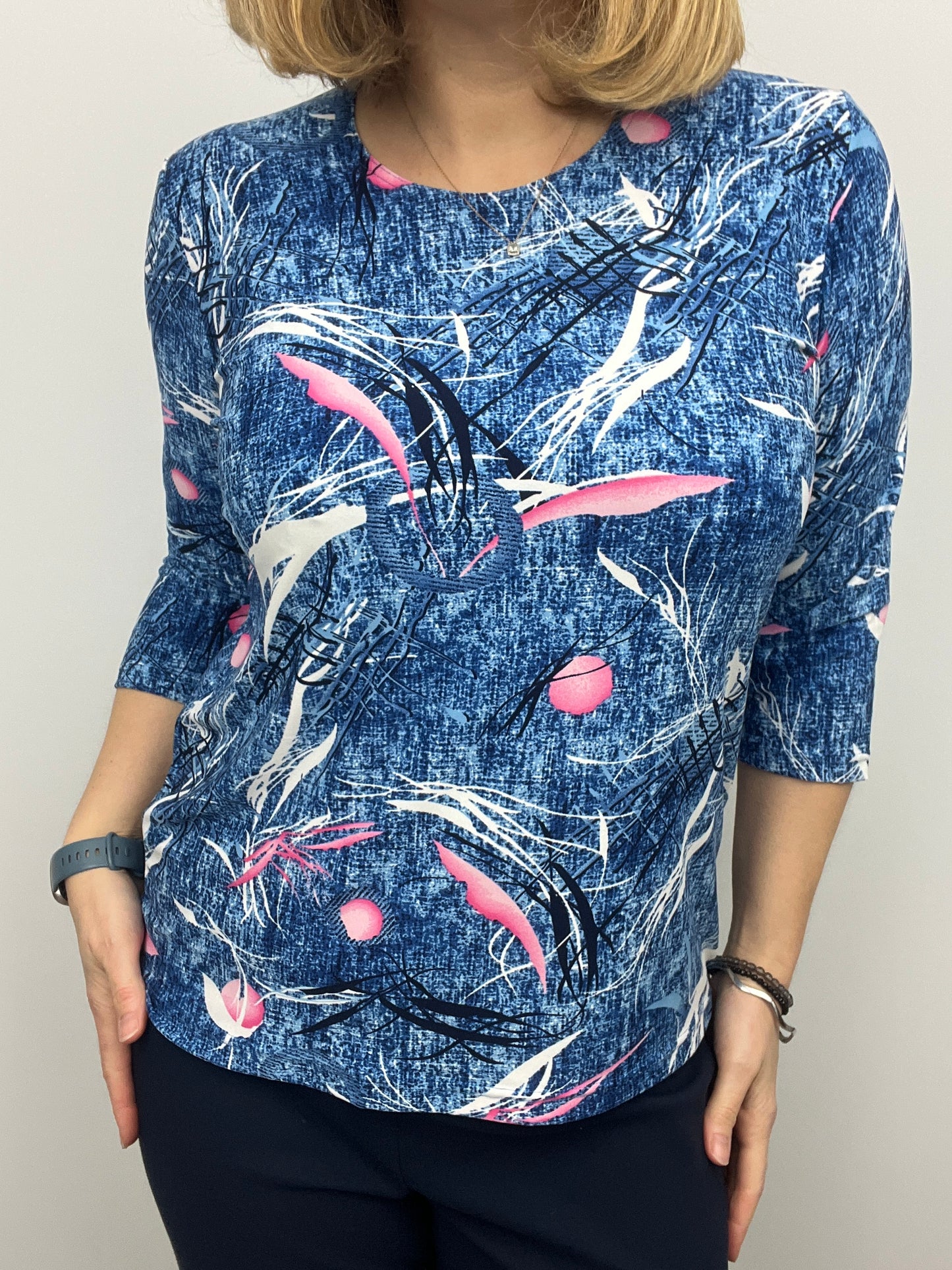 HARPER peachy feeling style top 3/4 sleeves