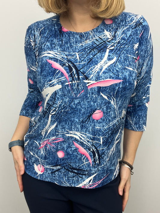 HARPER peachy feeling style top 3/4 sleeves