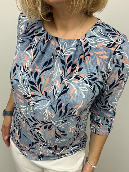 SHARON relaxed fit top with wide band hem