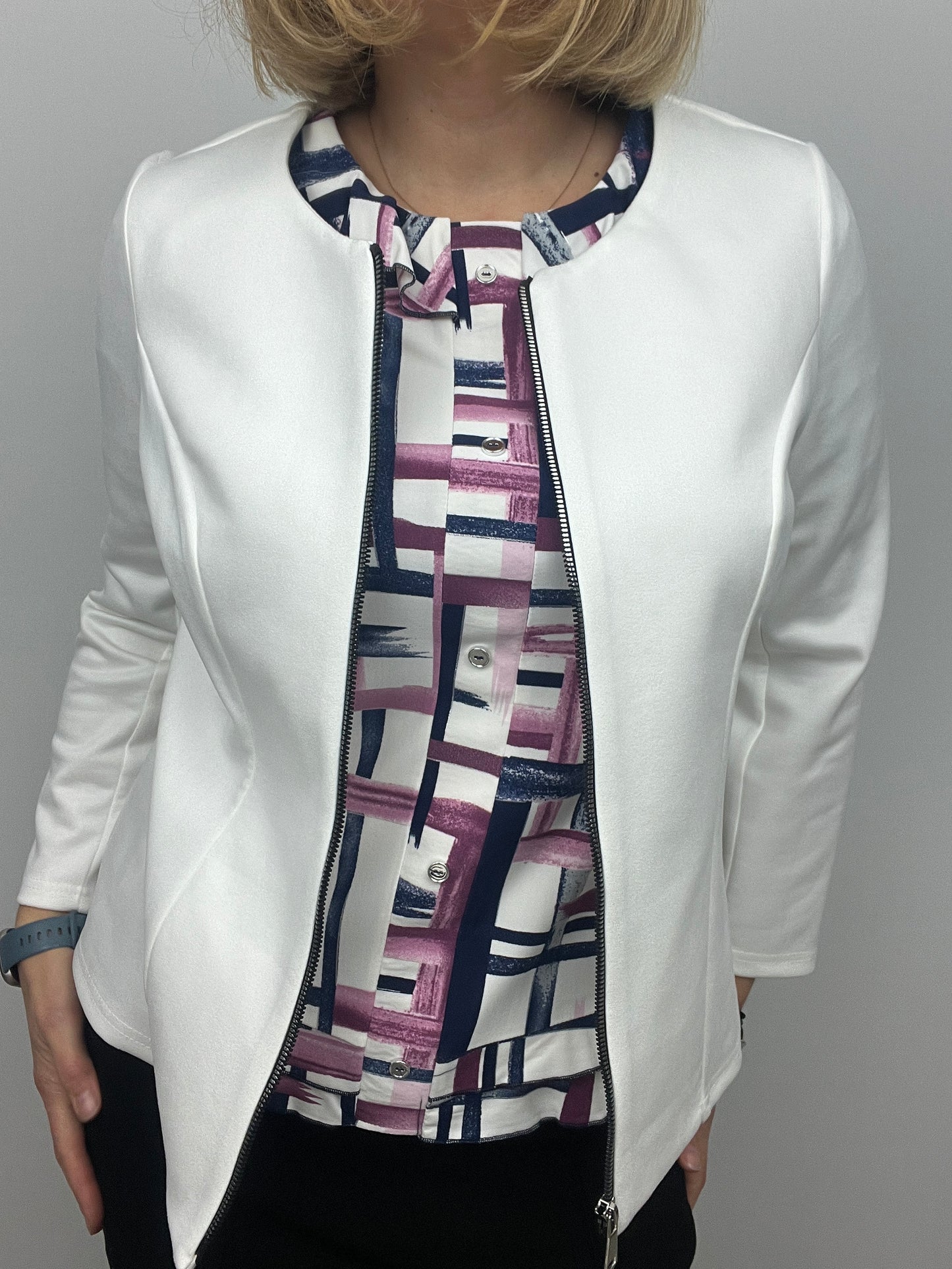 Suedette jacket cream