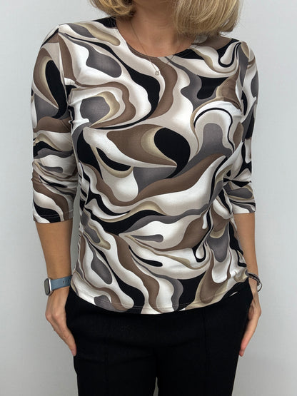 CLARA peachy feeling style top 3/4 sleeves