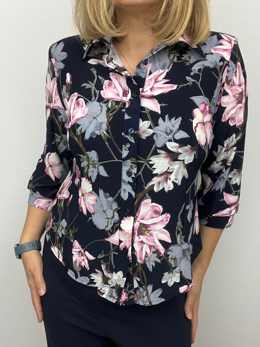 TARA button down blouse without ruching