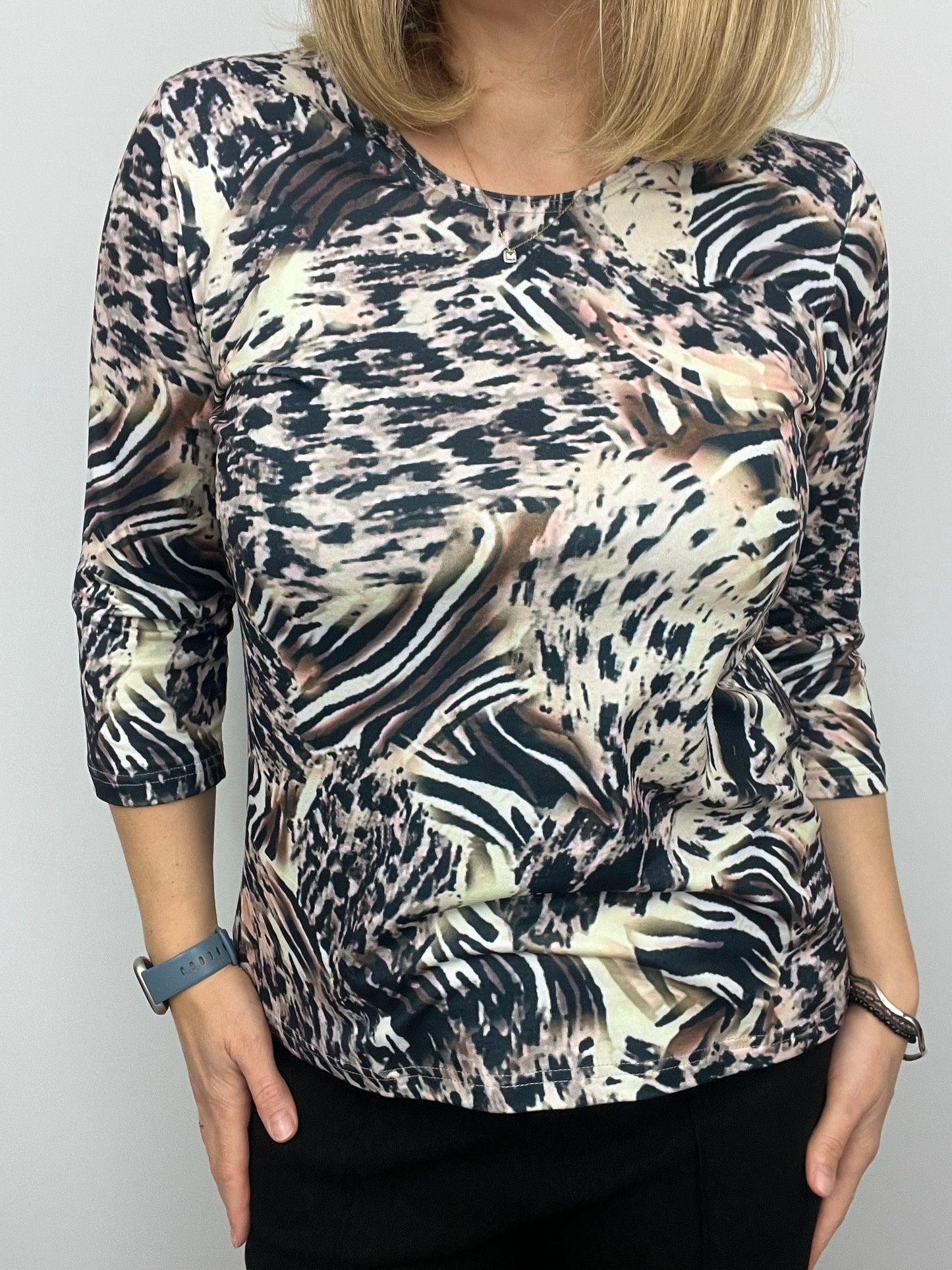 TIFFANY peachy feeling style top 3/4 sleeves