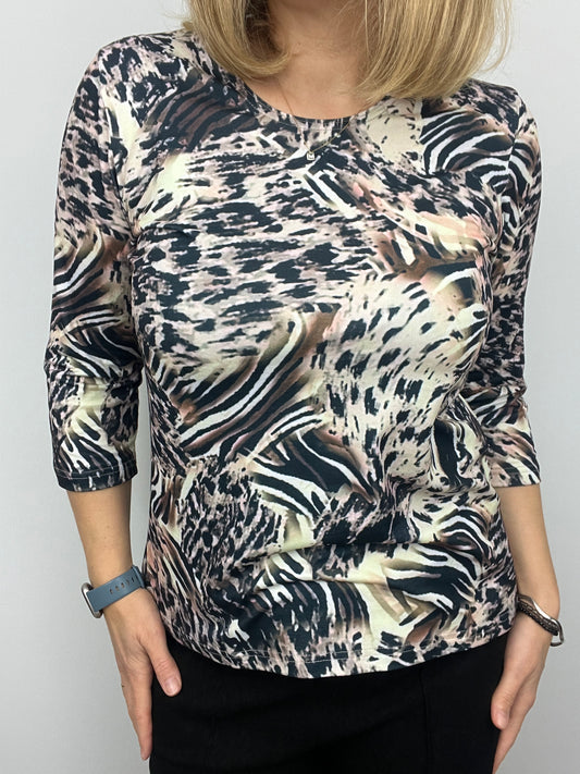 TIFFANY peachy feeling style top 3/4 sleeves