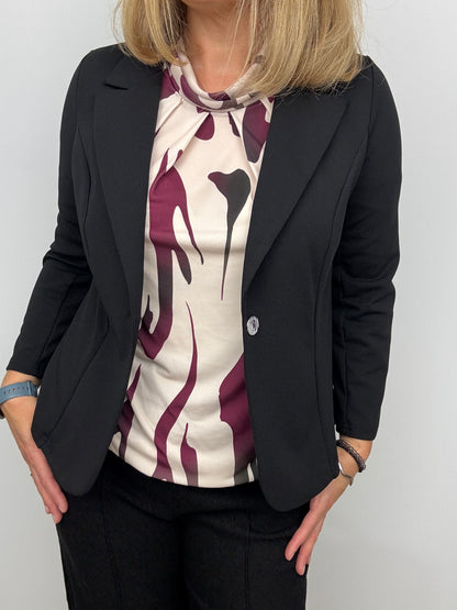 BAILEY high neck top with gently elasticated hem