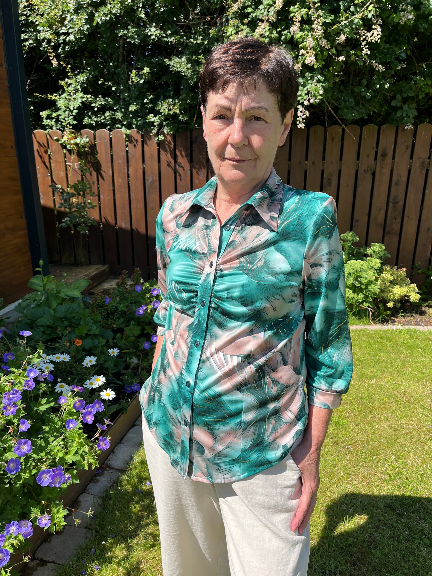 GRACE button down blouse