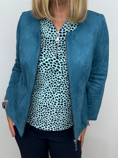 BONNIE 3/4 sleeve zip top
