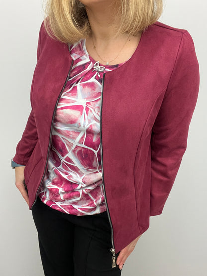 Rich Berry Suedette jacket