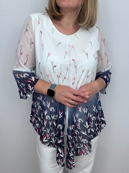 MARTHA twin-set effect top