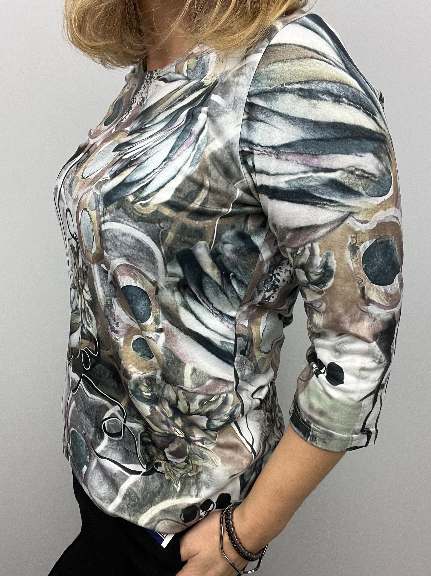 BARBARA peachy feeling style top 3/4 sleeves