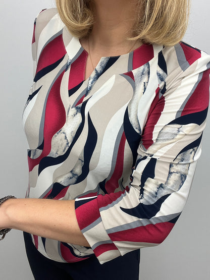 ANGELINA top with mini v-neck