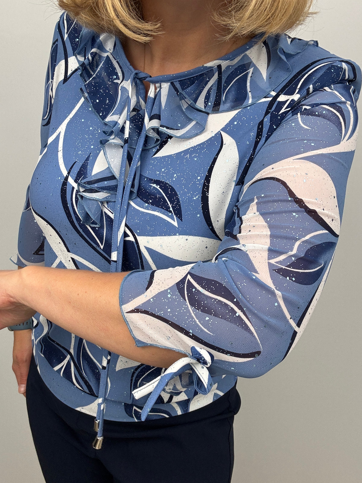 ANDREA ruffle top