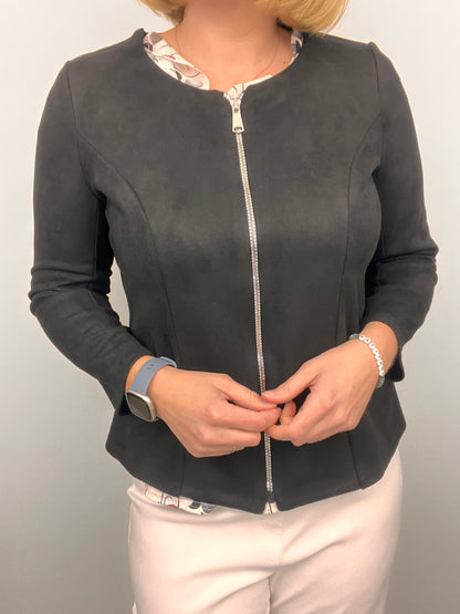Faux Suede jacket black