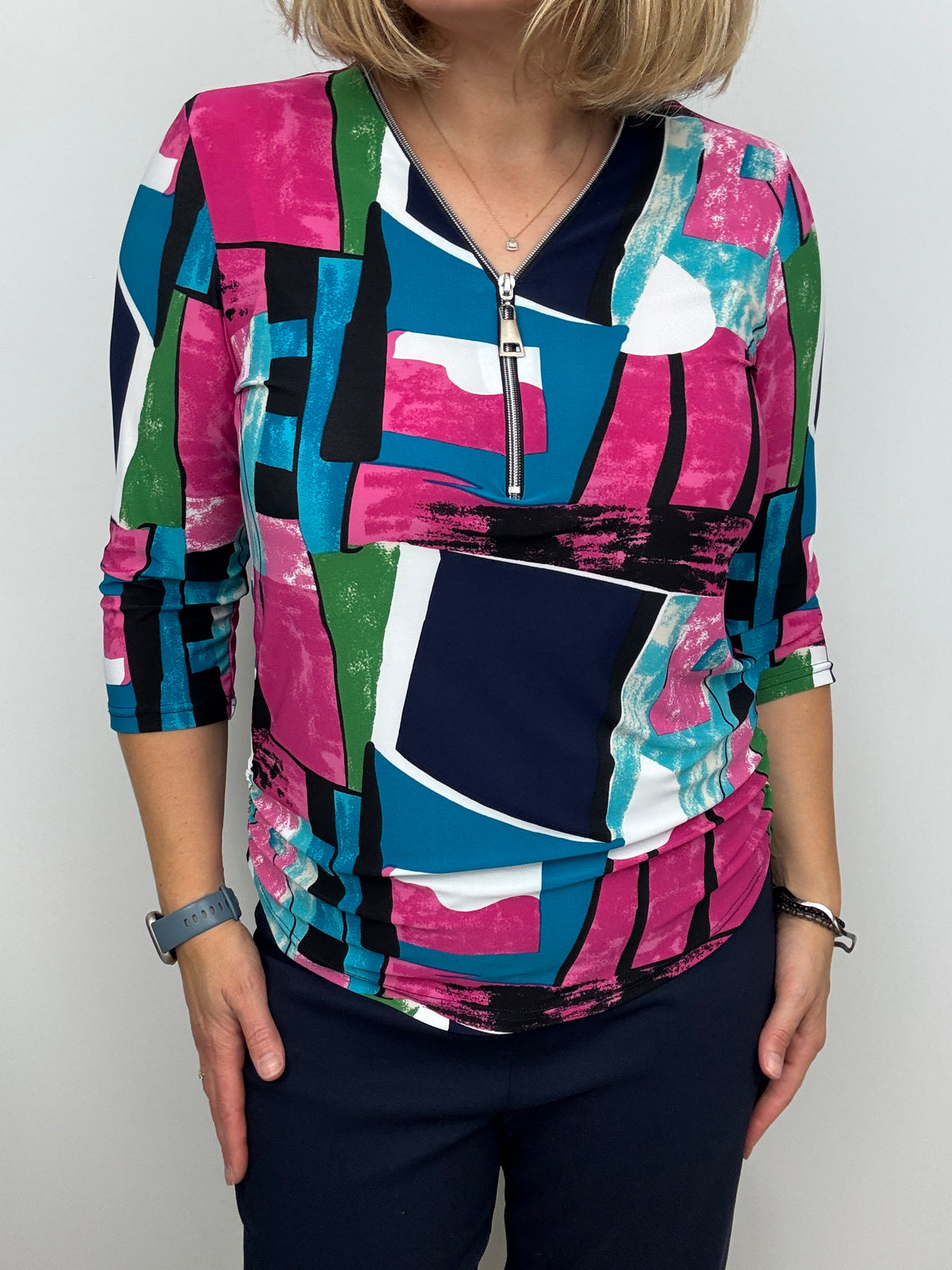 ORLA 3/4 sleeve zip top