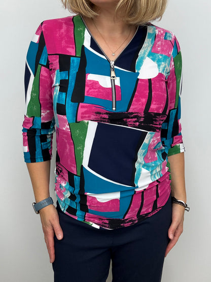ORLA 3/4 sleeve zip top