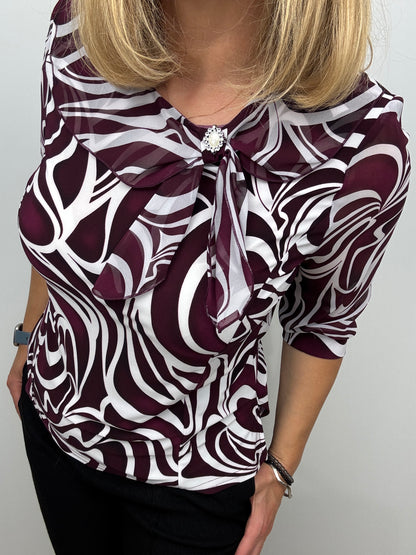 ALPHA top with bow tie detail