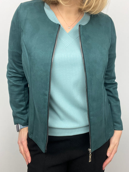 Suedette jacket green