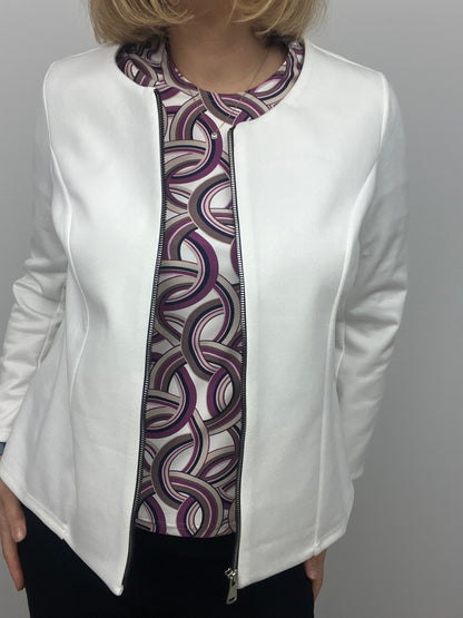 Suedette jacket cream