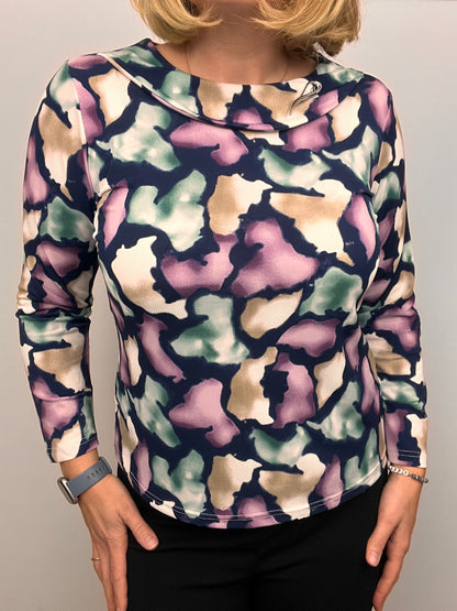HARMONY Top with flat cowl neck