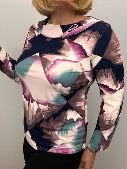 GINA Top with flat cowl neck