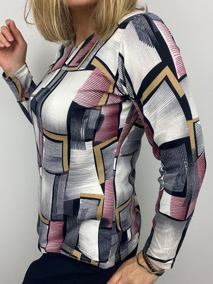 MARGOT fine knit style top long sleeve