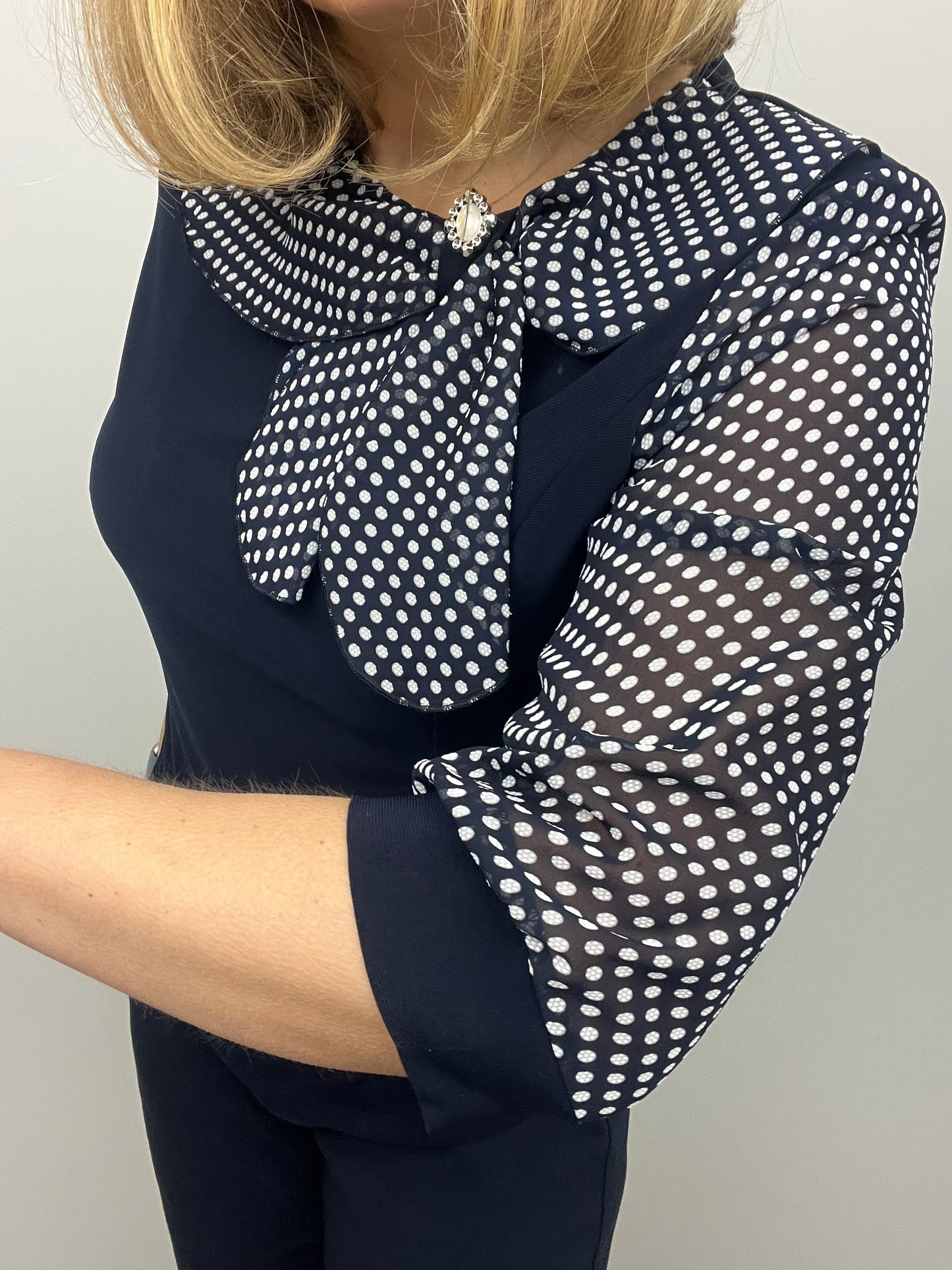DEBBIE top with bow detail at neckline